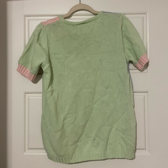Pastel colored short sleeve sweater - Picture 2 of 3
